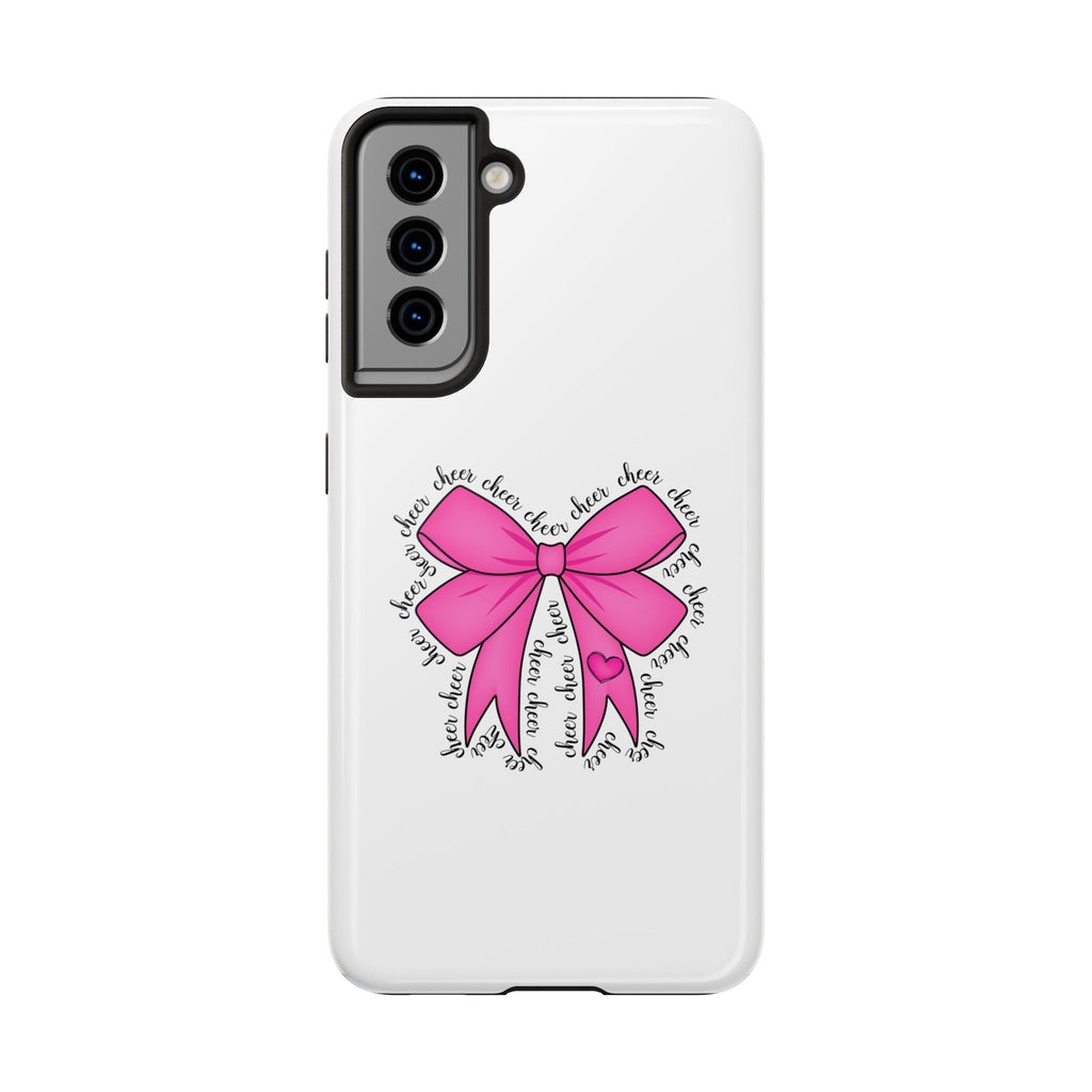 Pink Bow Cheerleader Tough Phone Cases Cheerleading Flyer