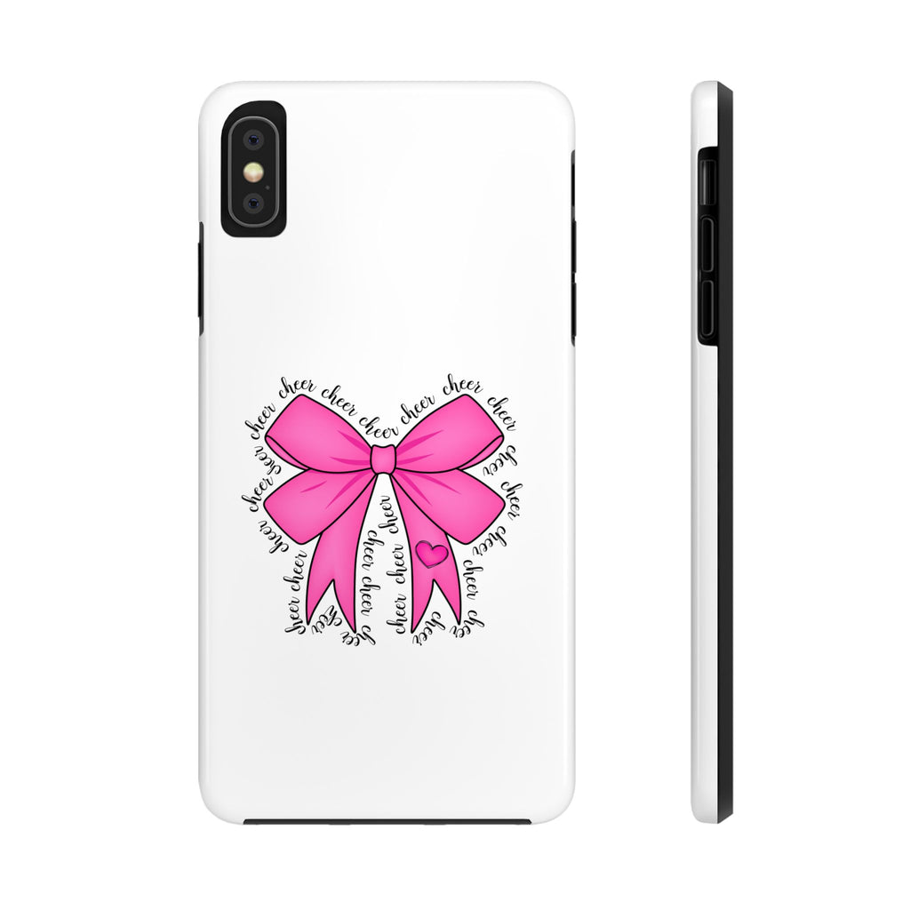 Pink Bow Cheerleader Tough Phone Cases Cheerleading Flyer