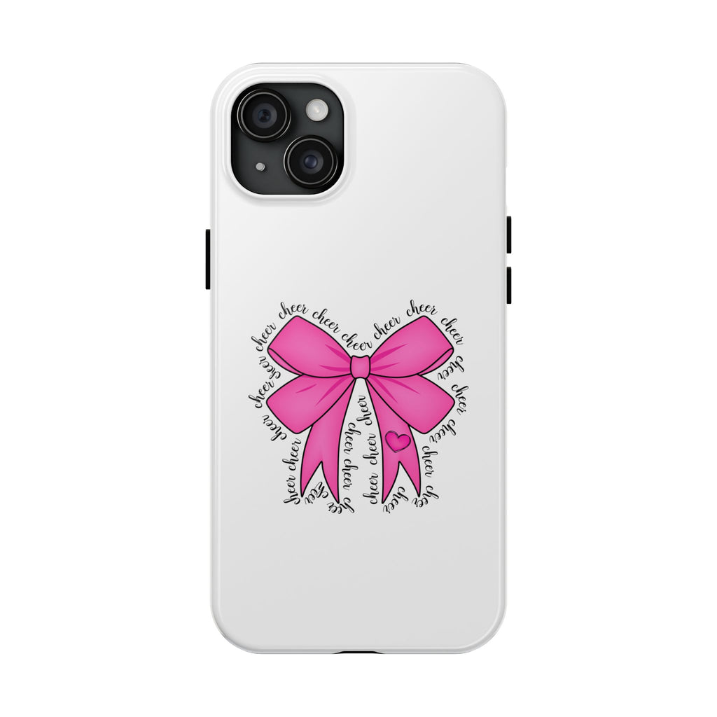 Pink Bow Cheerleader Tough Phone Cases Cheerleading Flyer