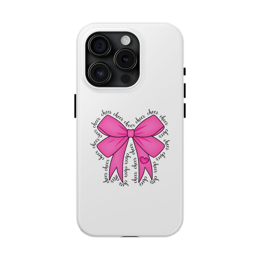 Pink Bow Cheerleader Tough Phone Cases Cheerleading Flyer