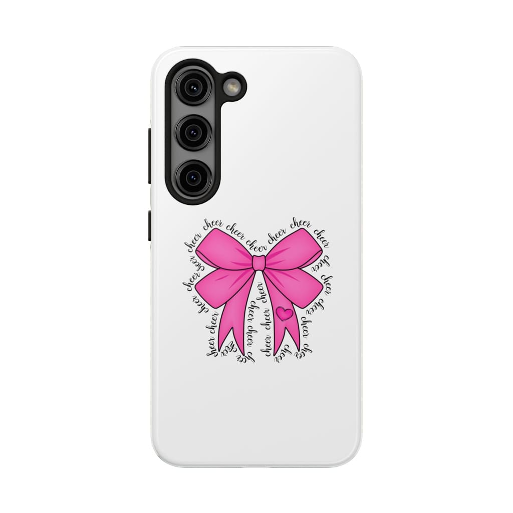 Pink Bow Cheerleader Tough Phone Cases Cheerleading Flyer